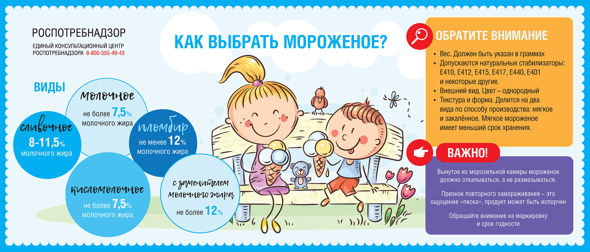 Рекомендации гражданам - Как выбрать мороженое.