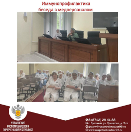 Проведение бесед с медперсоналом по вопросам иммунопрофилактики