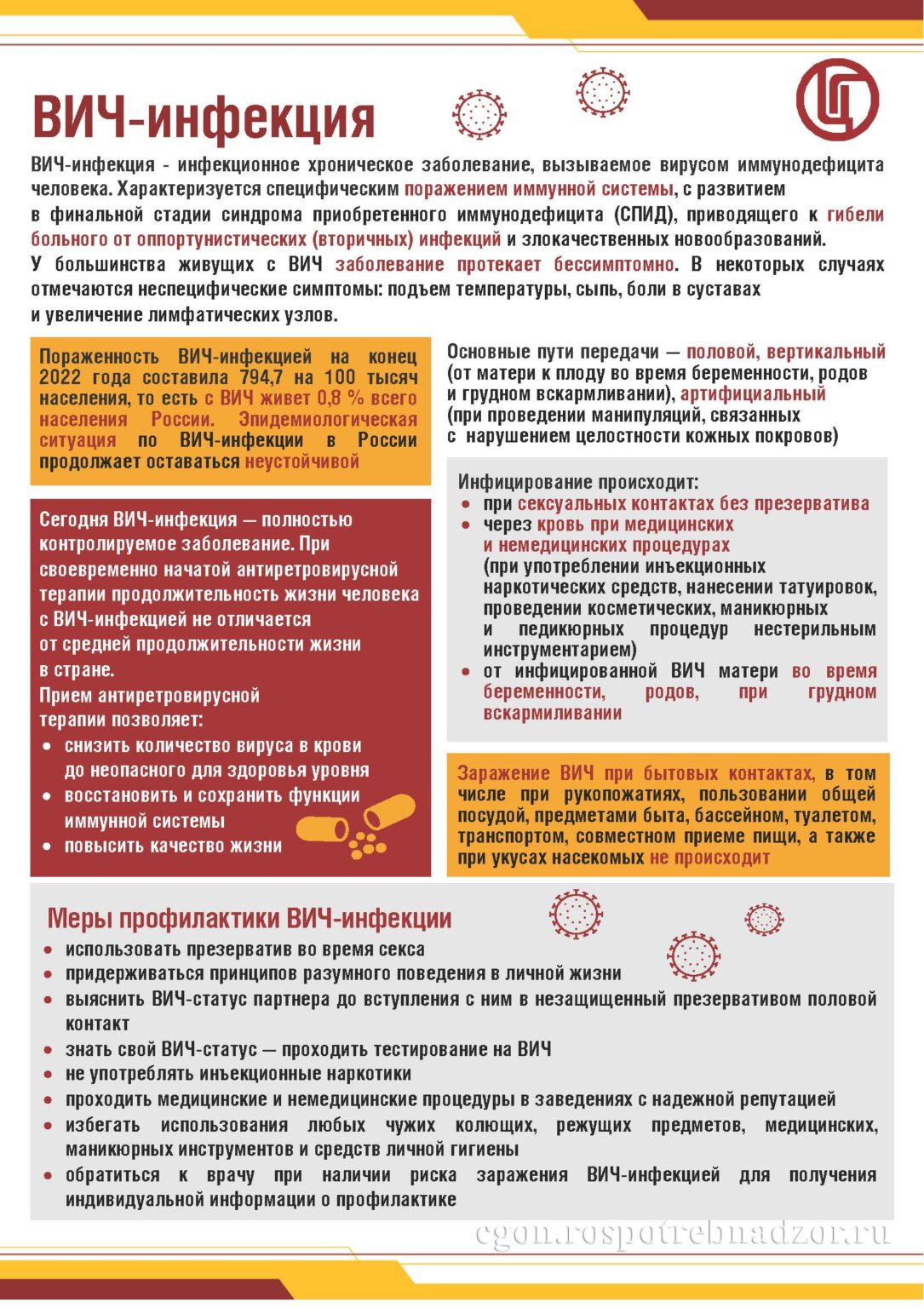 О мерах профилаткики ВИЧ-инфекции.