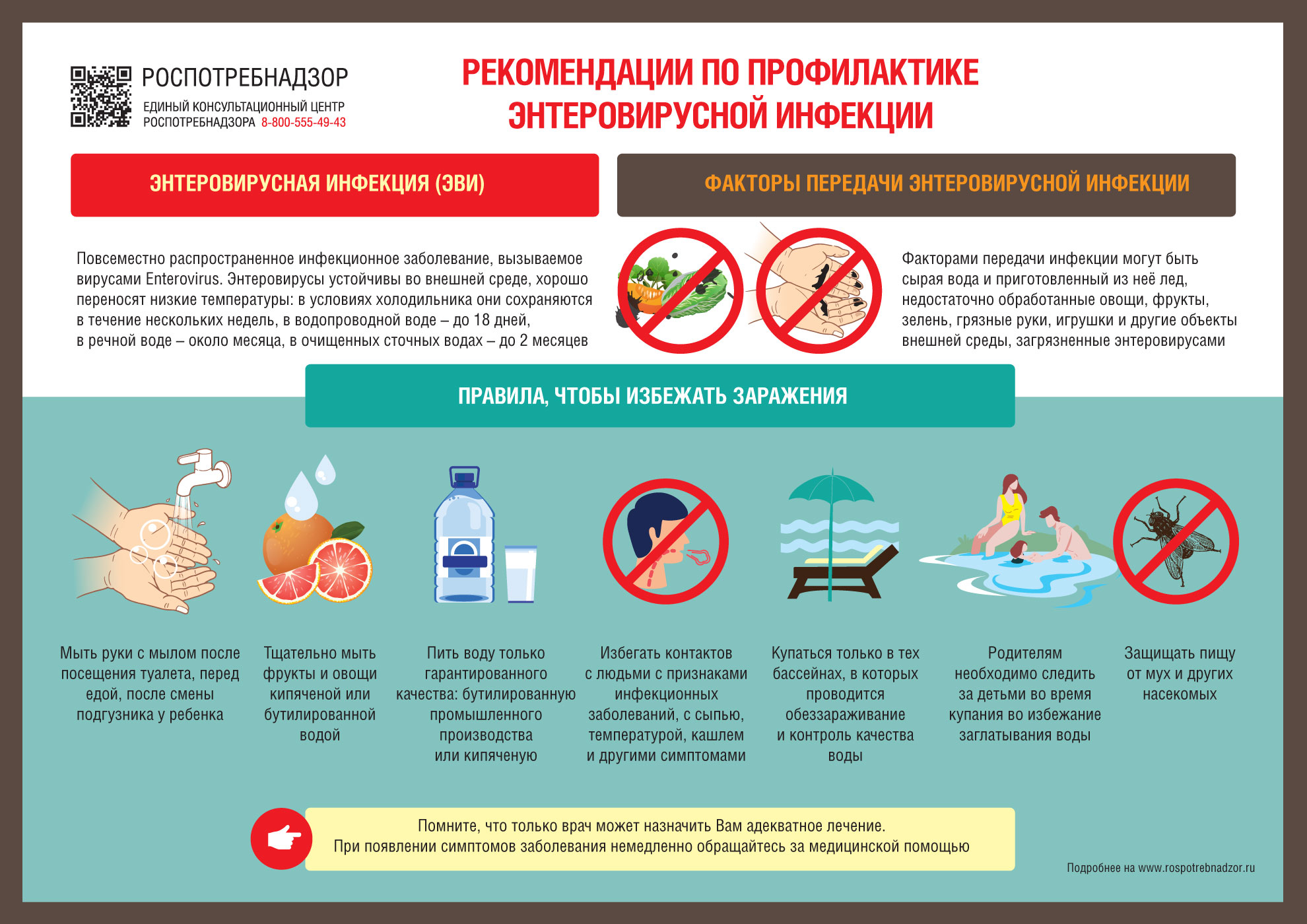 Роспотребнадзор напоминает основные правила профилактики энтеровирусной инфекции