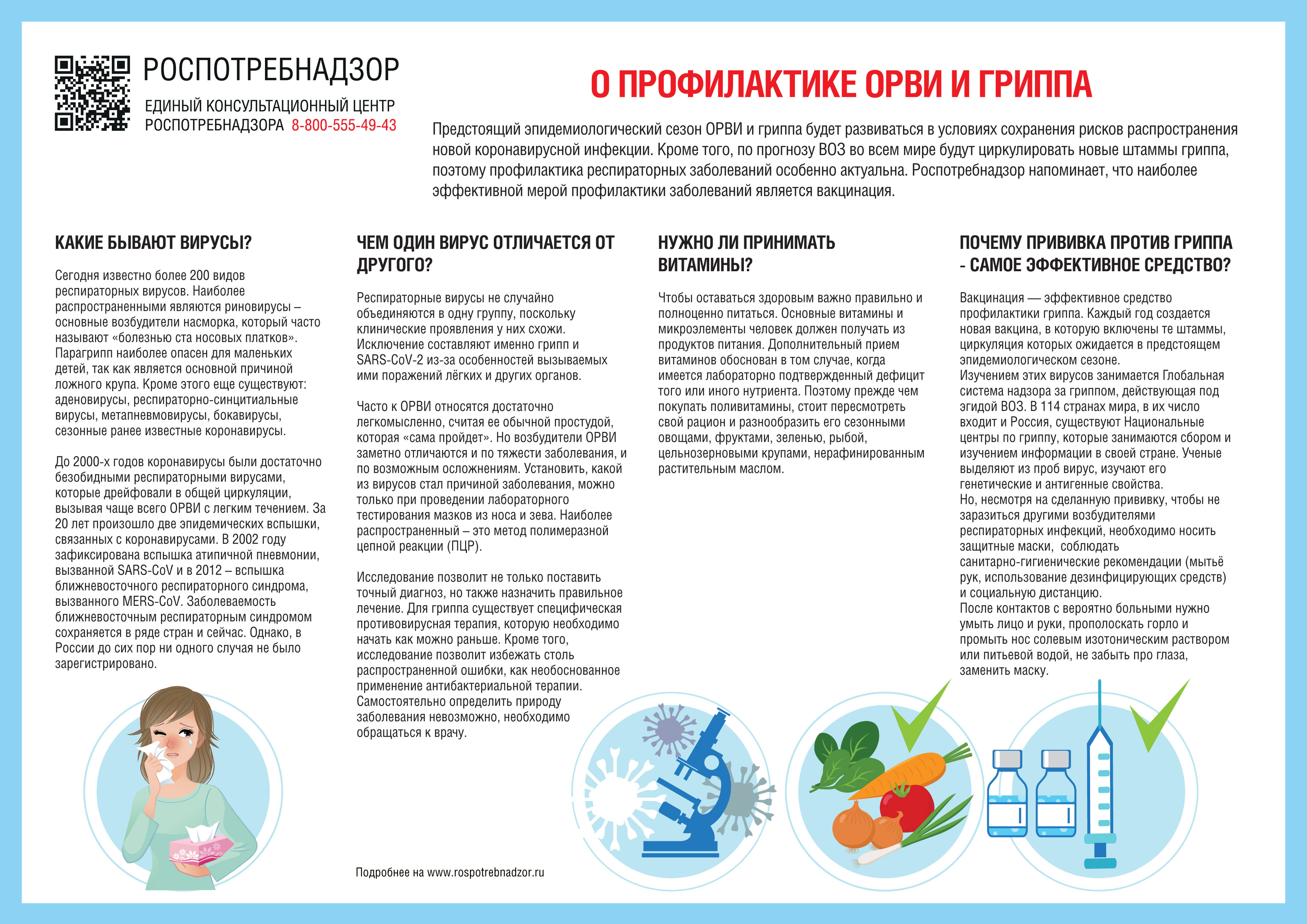 РЕКОМЕНДАЦИИ ГРАЖДАНАМ: Профилактика ОРВИ и гриппа