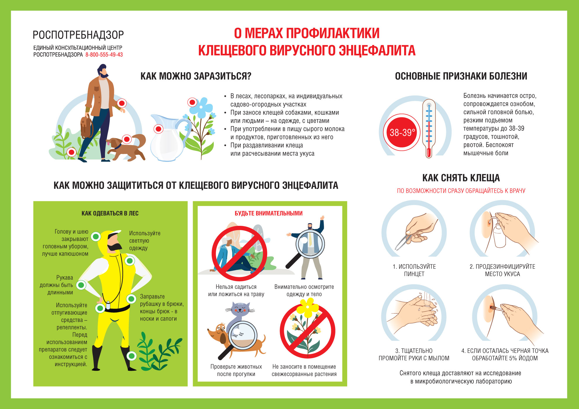 Памятка населению о мерах профилактики клещевого вирусного энцефалита