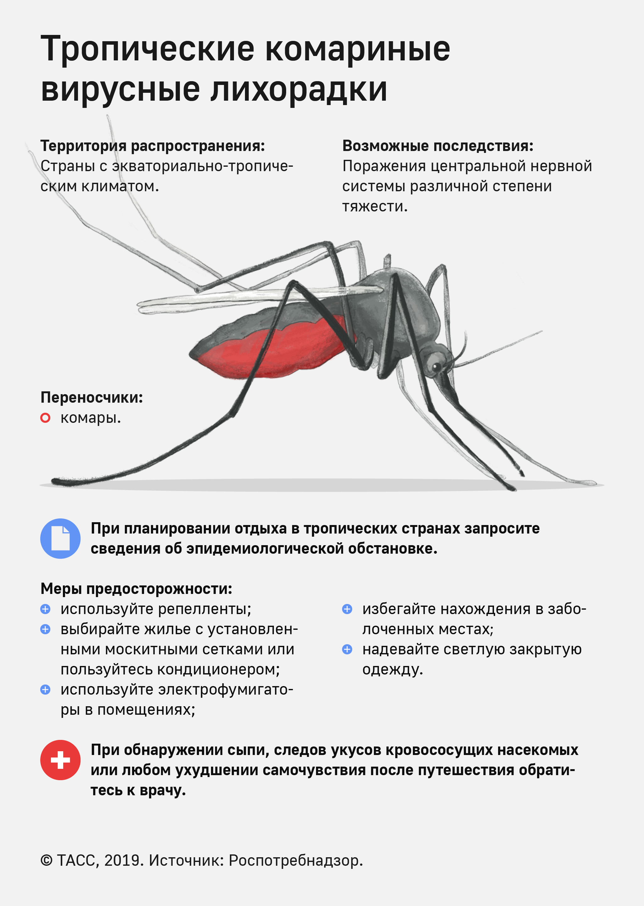 Памятка по профилактике заболеваний, передающихся при укусе комаров, при совершении туристических поездок